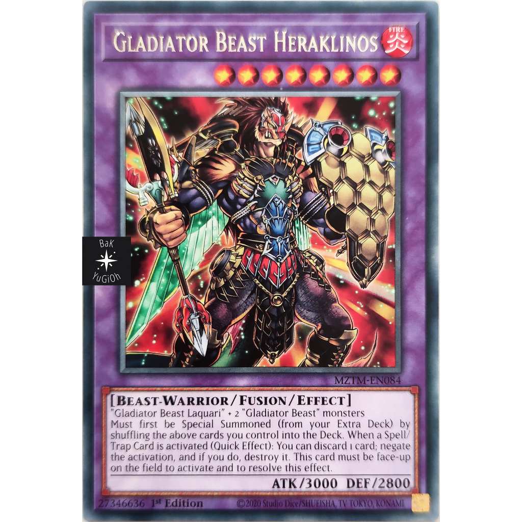 [BaK Yu-Gi-Oh] [Thẻ Bài Chính Hãng] Gladiator Beast Heraklinos |EN| Rare