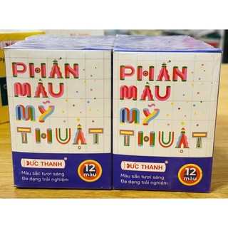 Phấn màu mỹ thuật ( hộp 12 viên )viết,vẽ bảng không bụi Đức Thanh