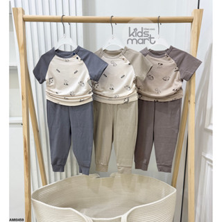 Anmina - Bộ áo cộc quần dài in khủng long AMI0459