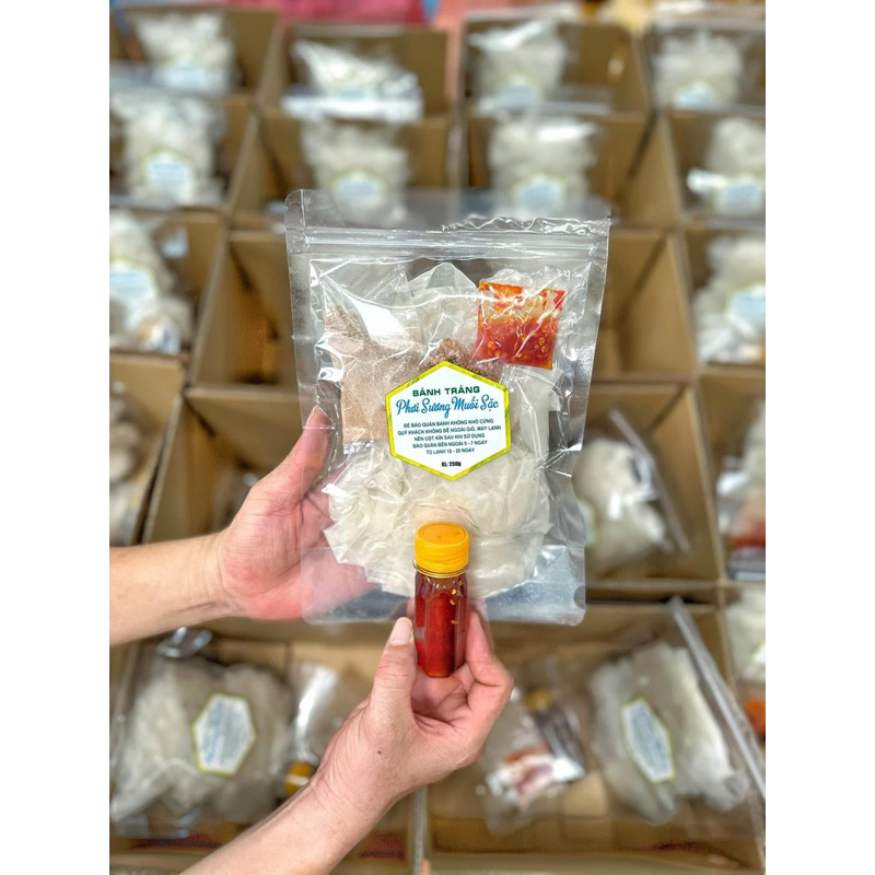 Set 250g Bánh Tráng Muối Sặc Siêu Cay