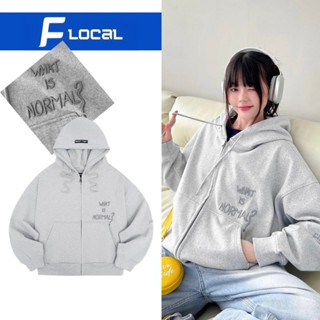 Áo Khoác Hoodie Zip Boxy Normal F LOCAL x CINDER Thêu nổi 3D Local Brand unisex