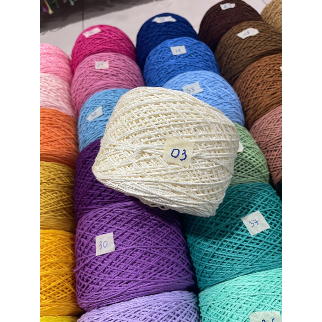 (Ảnh thật) Cuộn 500gram dây cotton macrame 2mm
