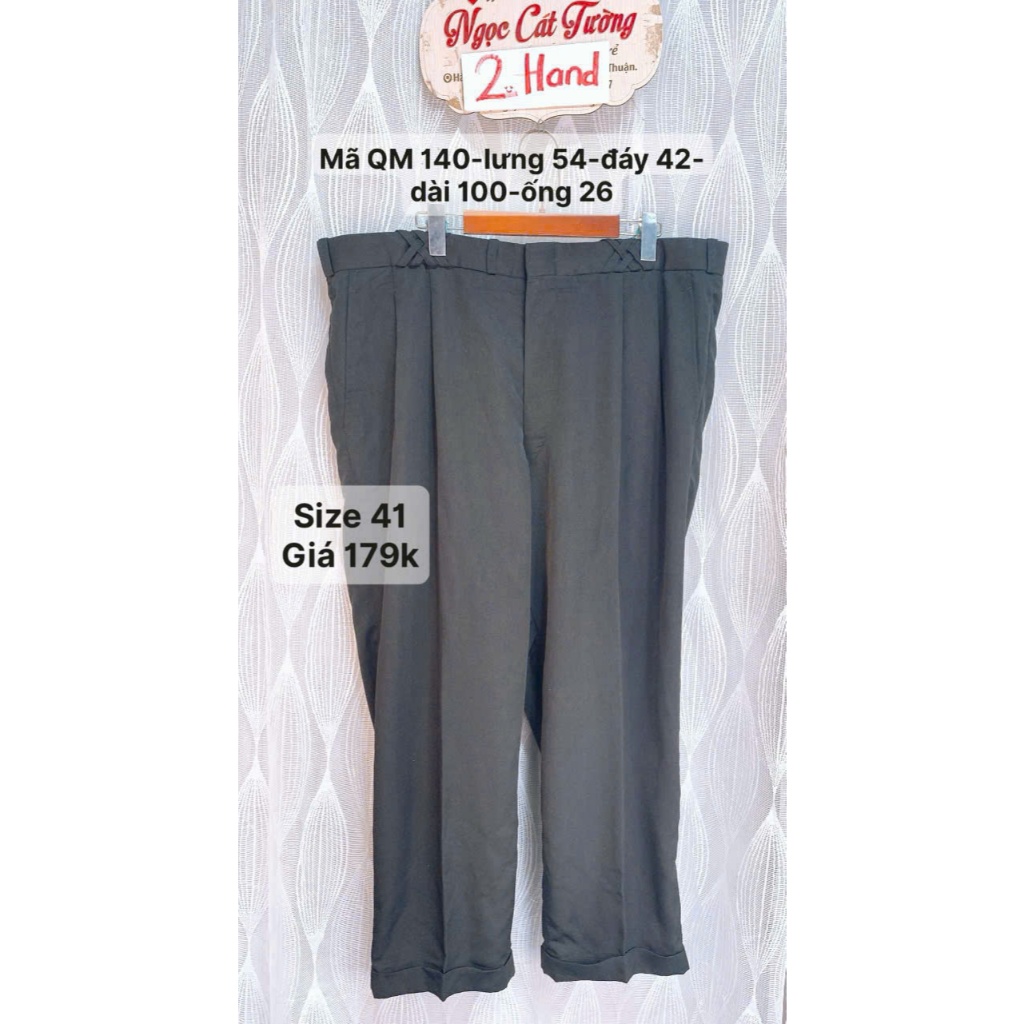 [SIZE 37-41] Quần tây nam bigsize 2hand hiệu- secondhand (2hand) Ngọc Cát Tường 2hand