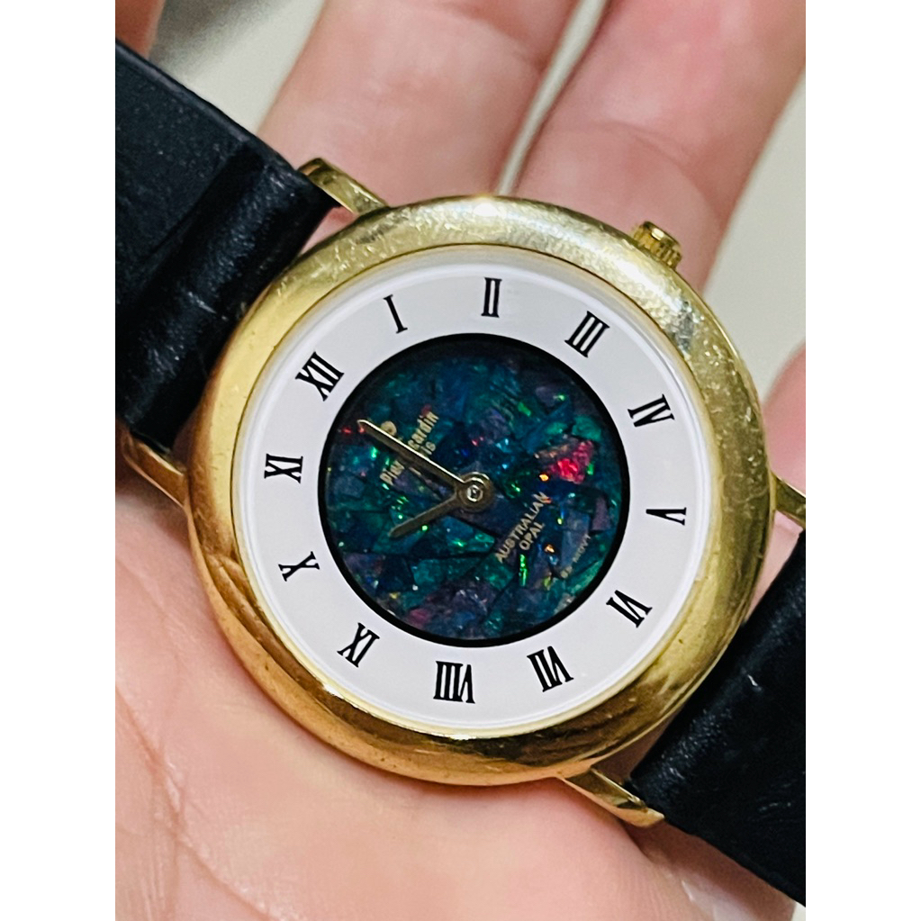 Đồng hồ Piere Cardin Pháp mặt đá Opal siêu lửa đẹp.