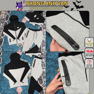 Bộ Nỉ Hoodie Nam Tack Phối 2 Mầu Khóa Chống Nước Siêu Đẹp - Bộ Quần Áo Nam Mùa Đông Cao Cấp