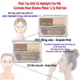  Phấn Tạo Khối Và Highlight Cho Mũi Canmake Nose Shadow Maker 2,7g Nhật bản 