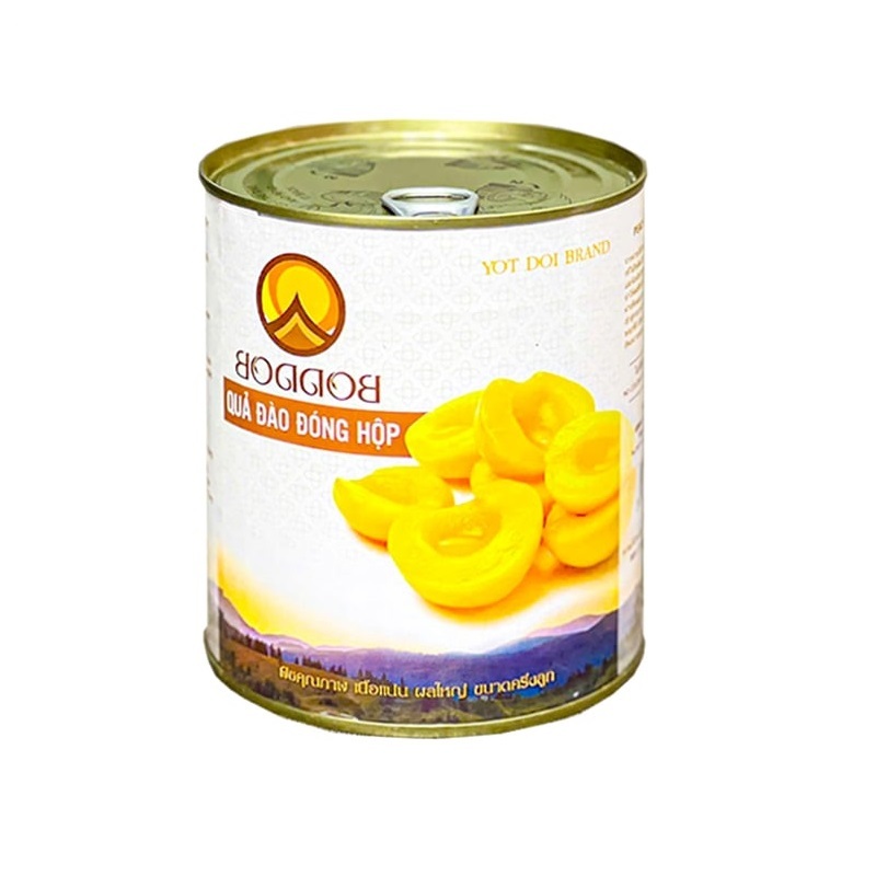 Đào ngâm nước đường Boddob (lon 820g)
