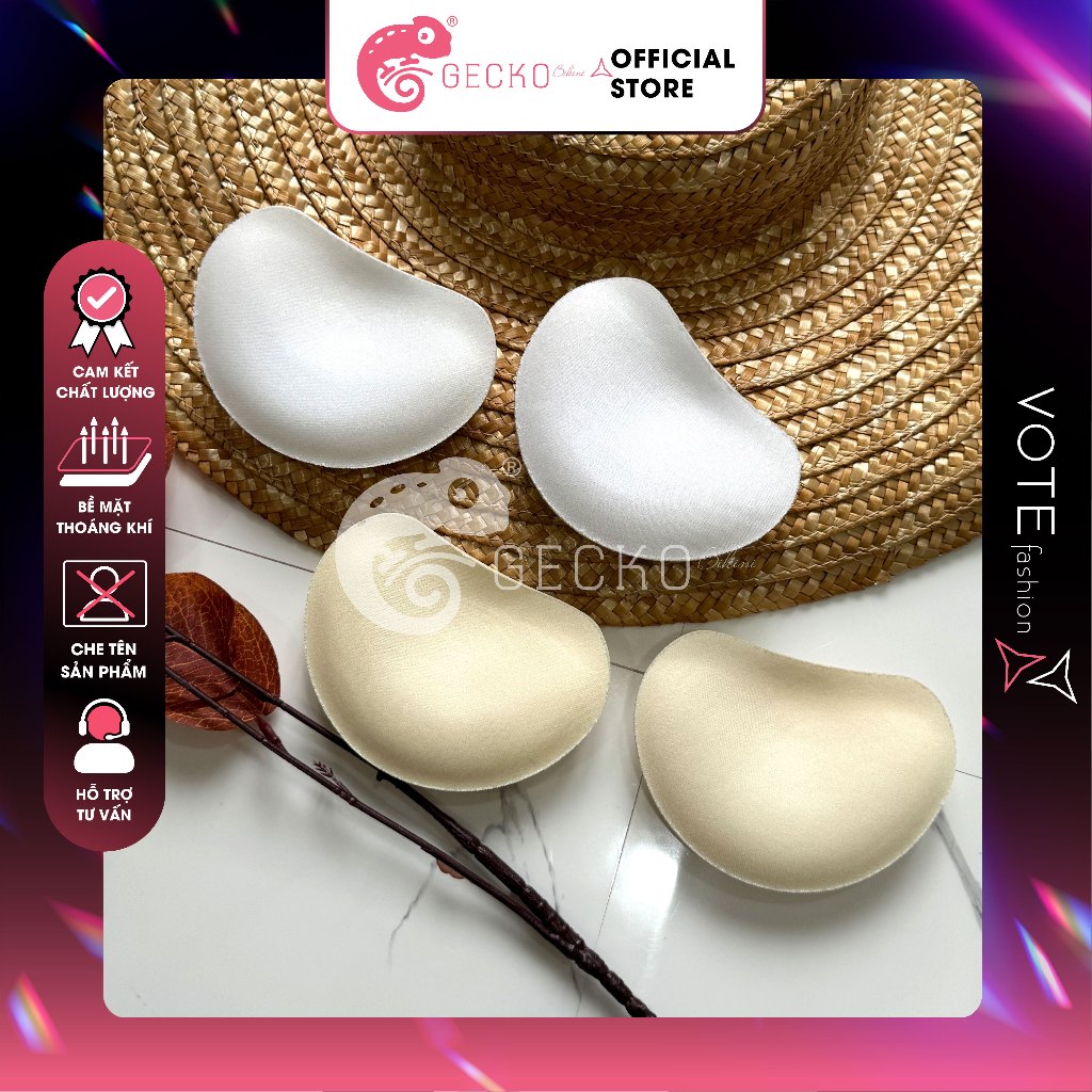 Cặp 2 Mút Đệm Hột Xoài GECKO Nâng Ngực Áo Bikini 3PK09 (Ảnh Thật)
