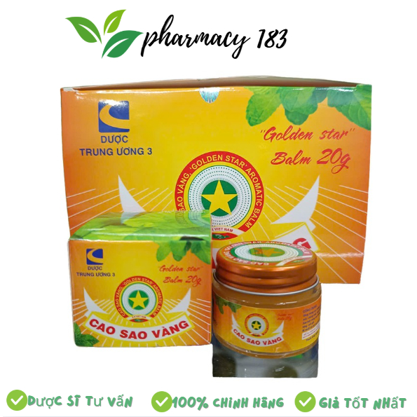 SiZE 20G] [COMBO 6 HŨ] Cao Sao Vàng VIỆT NAM [GOLDEN STAR BALM] Dược TW3 20gr