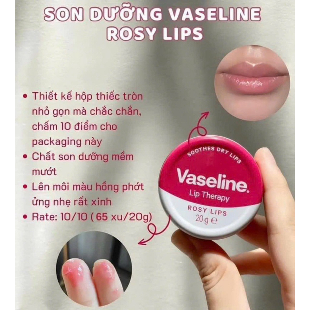 Vaseline Son dưỡng môi Vaseline hũ 20g