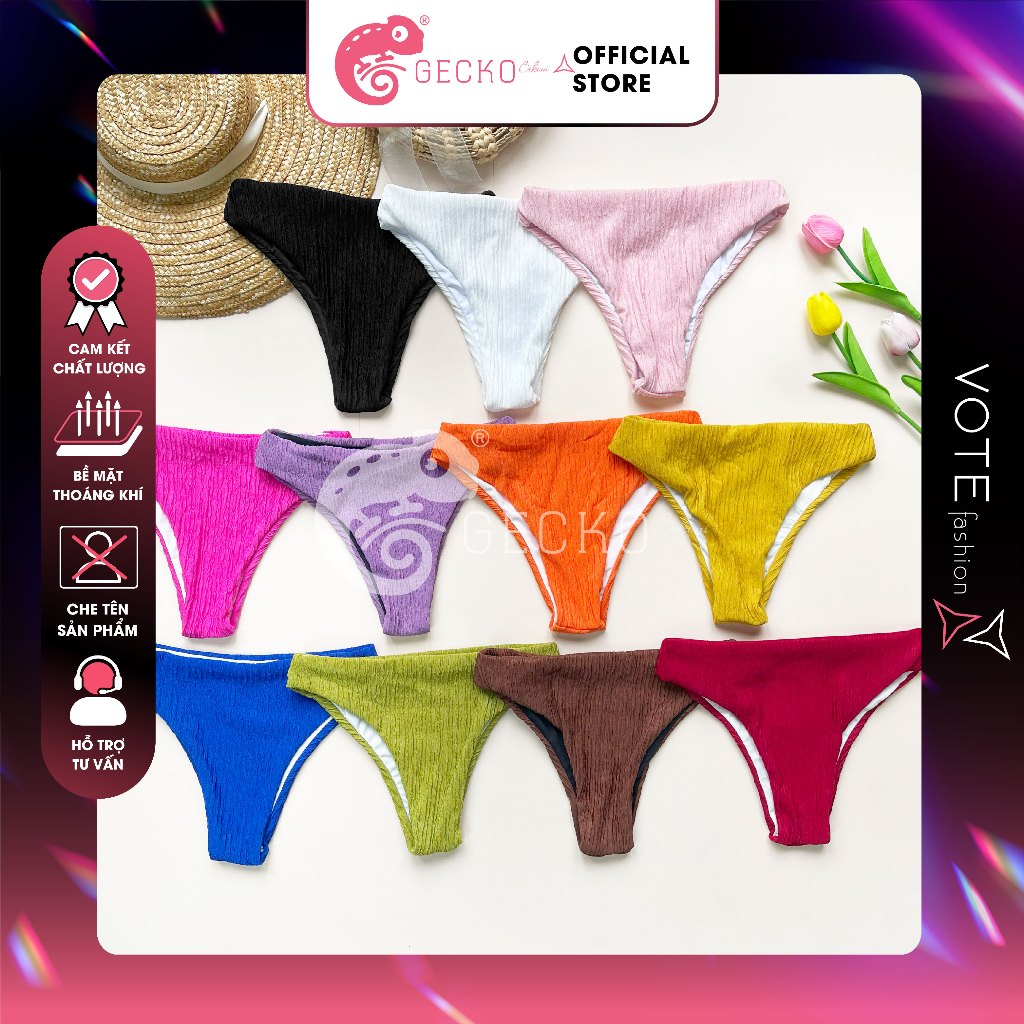 Quần Lẻ Bikini GECKO Xốp Nhật 3PK18 (Ảnh Thật, Nhiều Màu) | BigBuy360 - bigbuy360.vn