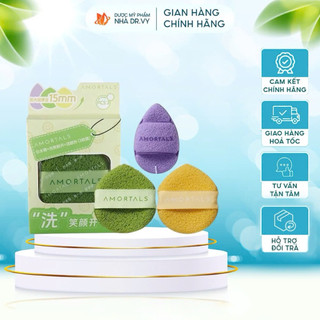Bông mút rửa mặt bọt biển AMORTALS giúp làm sạch da mặt