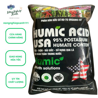  Phân bón hữu cơ Humic Acid gói 1kg cải tạo đất kích rễ mập đọt xanh lá phục hồi cây suy yếu 