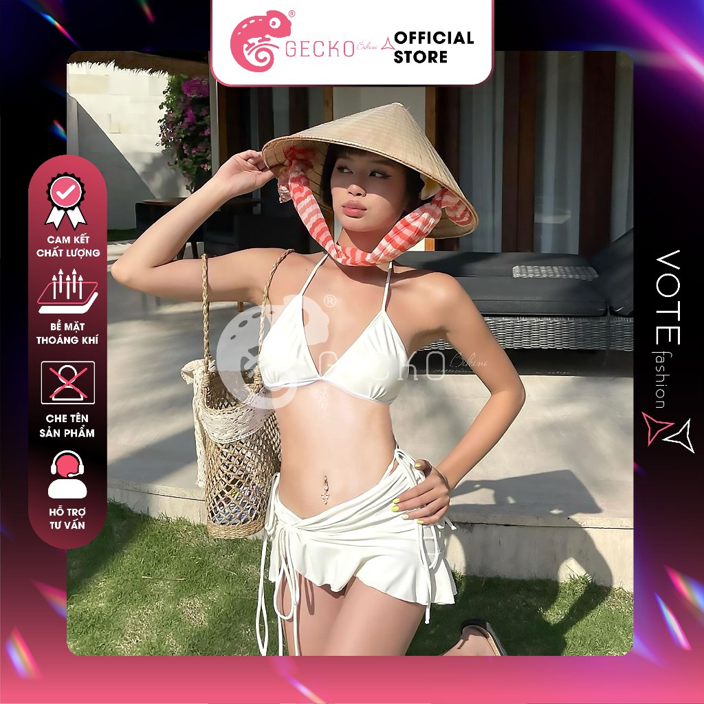 Combo 3 Món GECKO Váy Đuôi Cá Mix Bikini 4CB20 (Ảnh Thật, 3 Món)