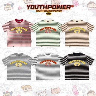 Áo Thun Boxy SỌC SHINCHAN YOUTHPOWER Form Rộng Nam Nữ Oversize Unisex Cotton 2 Chiều 250gsm Cổ Tròn Local Brand Việt Nam