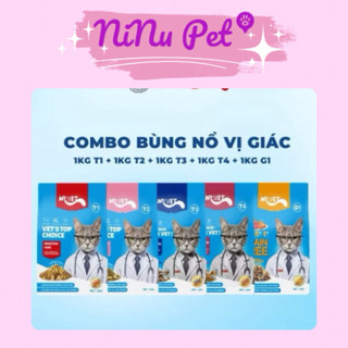  Hạt cho mèo MRVET Mr.Vet Mr Vet 1kg T1 T2 T3 T4 G1 Hạt không độn ngũ cốc 