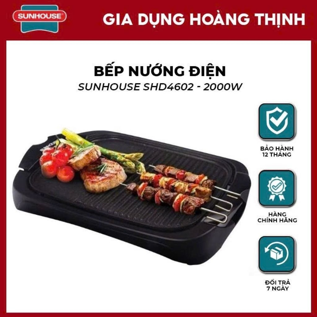 Bếp nướng điện không khói Cao Cấp Sunhouse SHD4602 hàng chính hãng