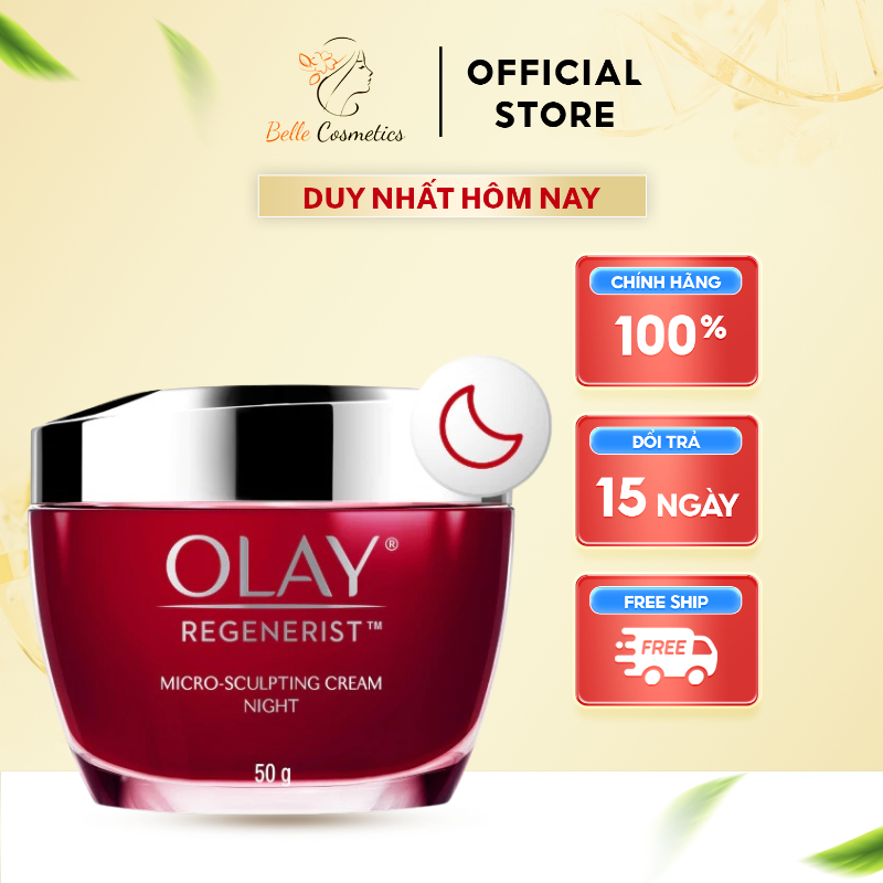 Kem Dưỡng Ẩm OLAY REGENERIST Ban Đêm Làm Căng Mướt, Sáng Khỏe & Phục Hồi Dấu Hiệu Lão Hóa 50G