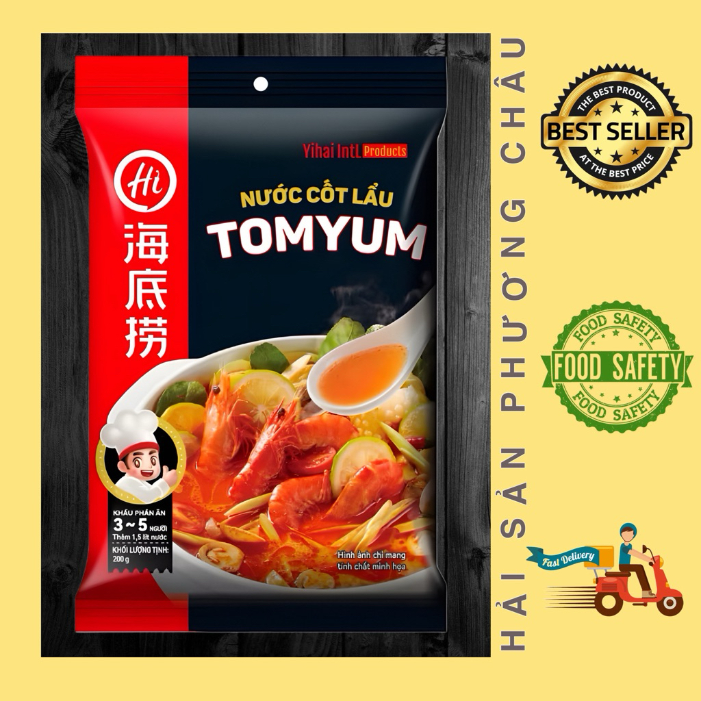 [HỎA TỐC SG] Cốt lẩu Thái Tomyum Haidilao 210g - gia vị lẩu thượng hạng