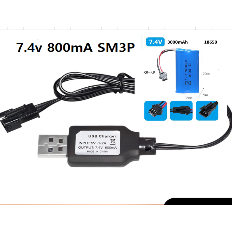 đồ chơi xe điều khiển dùng pin 7.4v 3000mah SM3P dung lượng cao