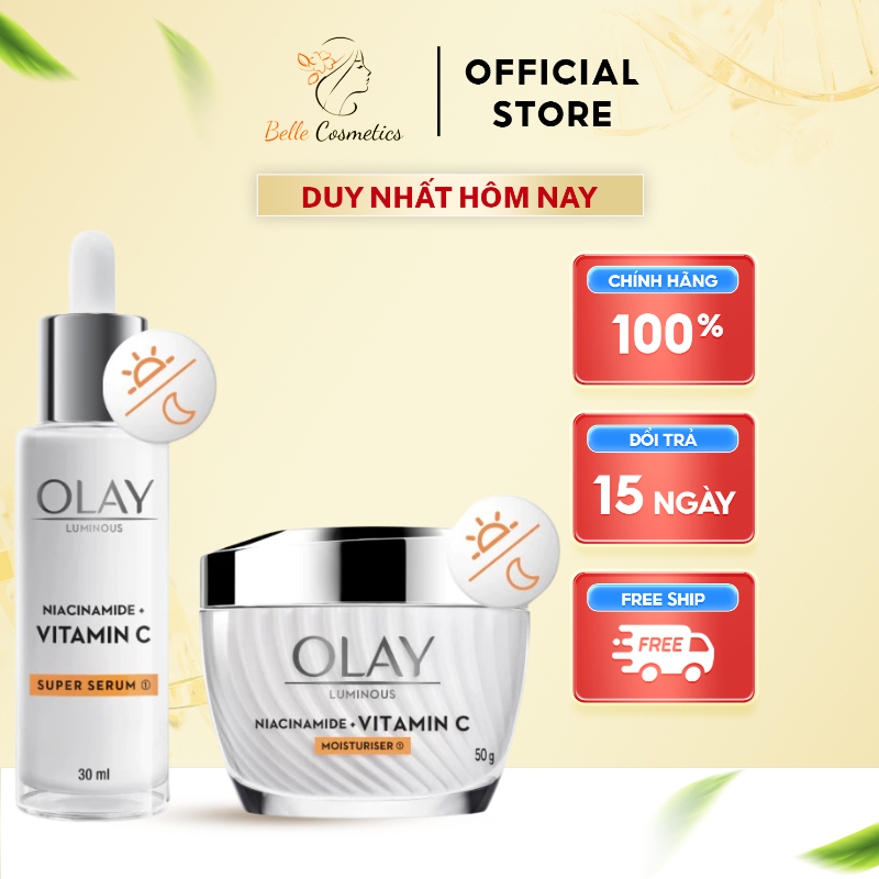 Kem Dưỡng & Super Serum OLAY Luminous Niacinamide & Vitamin C Giúp Mờ Vết Thâm, Đốm Nâu, Dưỡng Sáng 