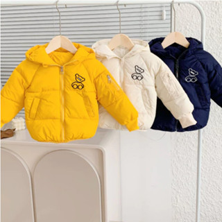 Áo Khoác Cho Bé Trai Bé Gái Thêu Hình Gấu, Áo Phao Siêu Nhẹ 2 Lớp Cao Cấp Cho Bé Từ 9-27kg