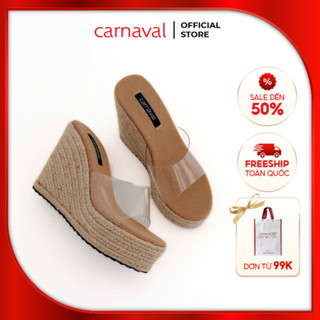 Dép xuồng đế cói Carnaval cao 10 phân siêu xinh - Nâng tầm phong cách, Tự tin tỏa sáng -HCH
