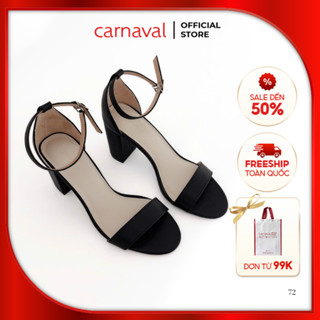 Giày sandal nữ cao gót vuông 7 phân sang trọng, quý phái - Carnaval VS02