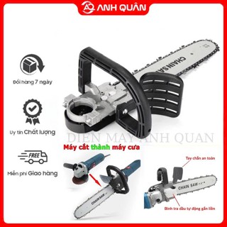 [ LOẠI XỊN ] Lưỡi cưa xích gắn máy mài - Bộ chuyển đổi máy mài thành máy cưa - Cắt gỗ - Cắt cành - Có bình dầu tự động