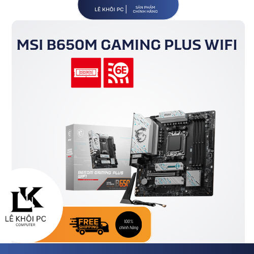 Mainboard MSI B650M Gaming Plus WiFi | AM5 | DDR5 | PCIe 4.0 | WiFi 6 | M-ATX | chính hãng