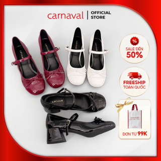 Giày Búp Bê Nữ Cao Gót 4cm Thời Trang Carnaval - Kiểu Dáng Lolita, Phong Cách Tiểu Thư - VS107