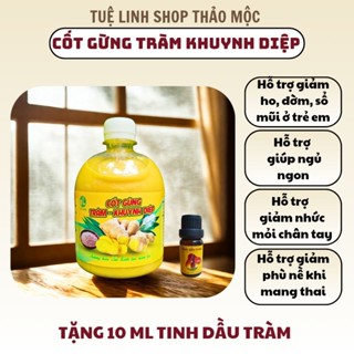  Cốt gừng tràm khuynh diệp Tuệ Linh  tặng 10ml tinh dầu tràm  pha tắm ngâm chân giữ ấm cơ thể cho bé 