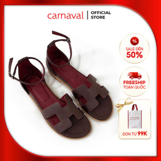  Giày Sandal Nữ Đế Bệt Hậu Bít Quai Chữ H Thời Thượng Thời Trang - VS149 