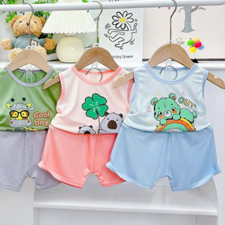 Bộ ba lỗ trẻ em Minky Mom hoạ tiết dễ thương cho bé gái và bé trai