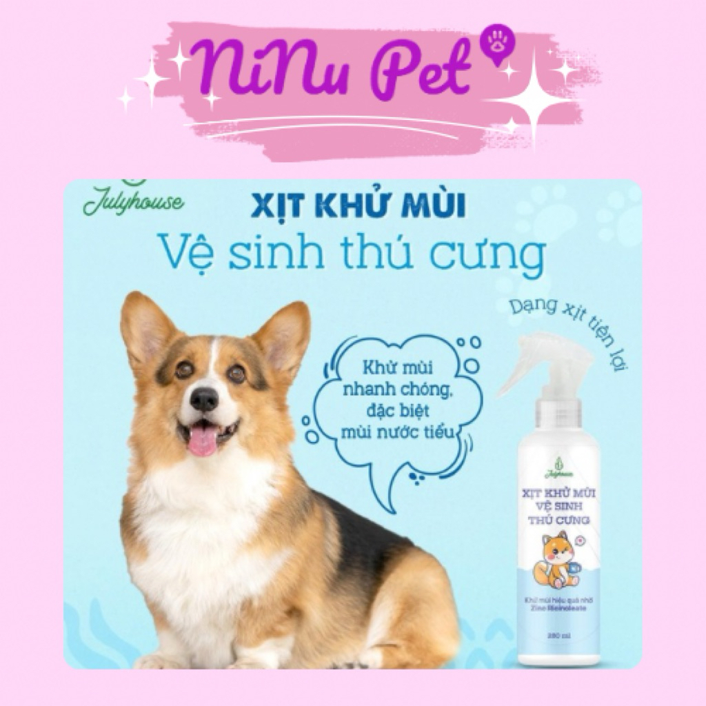 Xịt Khử Mùi Vệ Sinh Thú Cưng JULYHOUSE