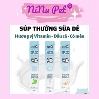 Súp thưởng sữa dê PetQ cho mèo thanh 15g