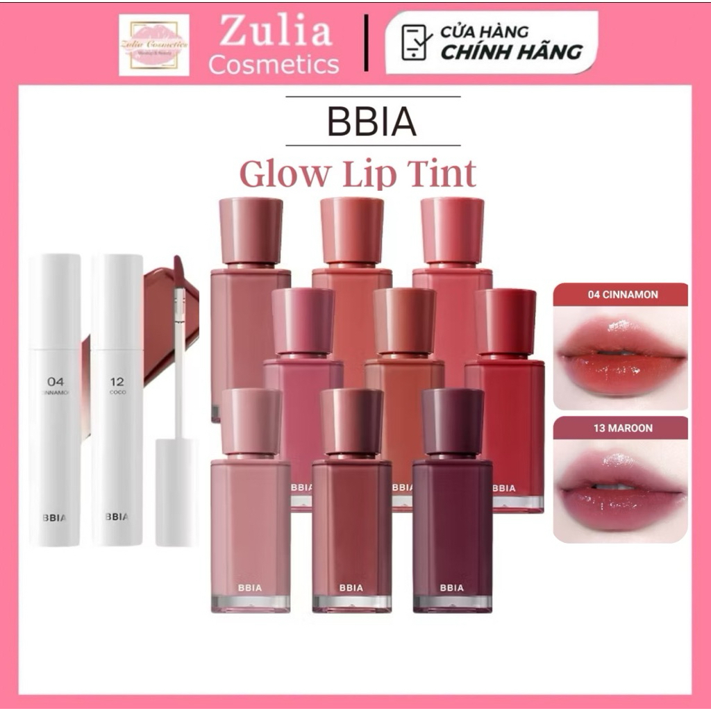 [BBIA] Son Tint Bóng Bbia Glow Lips tint căng bóng mọng môi (Nhập Khẩu Chính Hãng)