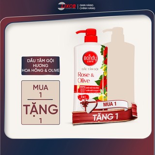   MUA 1 TẶNG 1  Dầu tắm gội Bondy Care 3in1 chai 650 Tắm - Gội - Dưỡng hương hoa hồng và Olive 