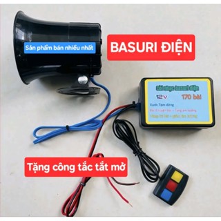  Còi basuri điện 12v 170  bài tặng công tắc tắt mở 