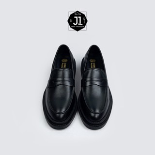 Giày Lười Nam Mũi Nhọn Da Bò Nguyên Tấm J1, Penny Loafer Luxury Đế Cao Su Tăng Chiều Cao 4cm