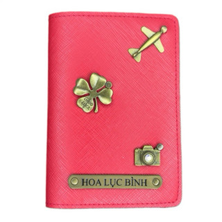  Quà tặng du lịch ví đựng hộ chiếu có khắc tên vỏ hộ chiếu passport cover khắc tên 