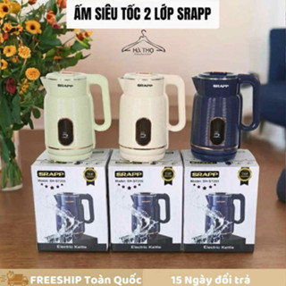 3.2L Ấm siêu tốc SRAPP SH-ST255 2 lớp inox, công suất 1500W thân chống bỏng, tự động ngắt, bảo hành 12 tháng