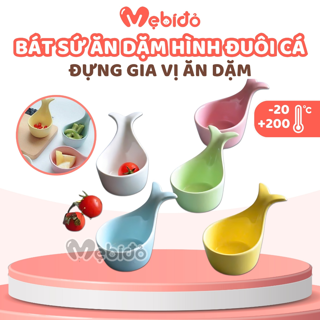 Bát Ăn Dặm Gốm Sứ Hình Đuôi Cá Cho Bé