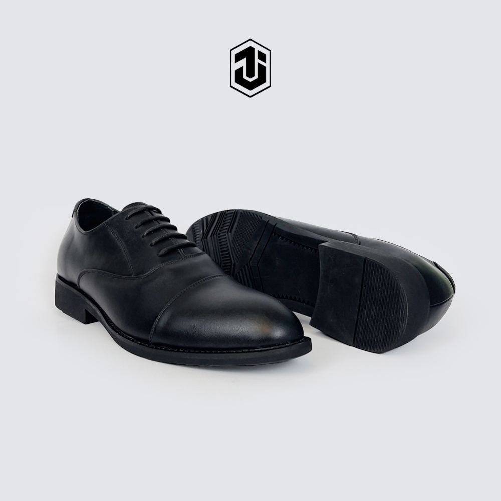 Giày Oxford Captoe Italia Da Bò Nguyên Tấm J1, Giày Công Sở Nam Đế Khâu Viền Sang Trọng