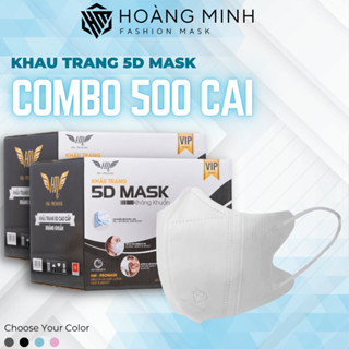 Thùng 510 cái Khẩu trang 5D Hoàng Minh 3 lớp kháng khuẩn khẩu trang chống bụi mịn khẩu trang chính hãng công ty