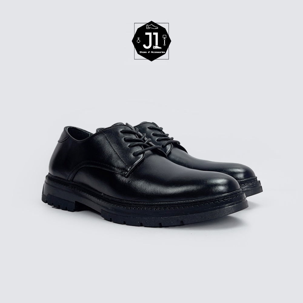 Giày Chunky Derby Da Bò Ý J1,Giày Derby Nam Đế Cao Su Đúc Tăng Chiều Cao 4.5cm