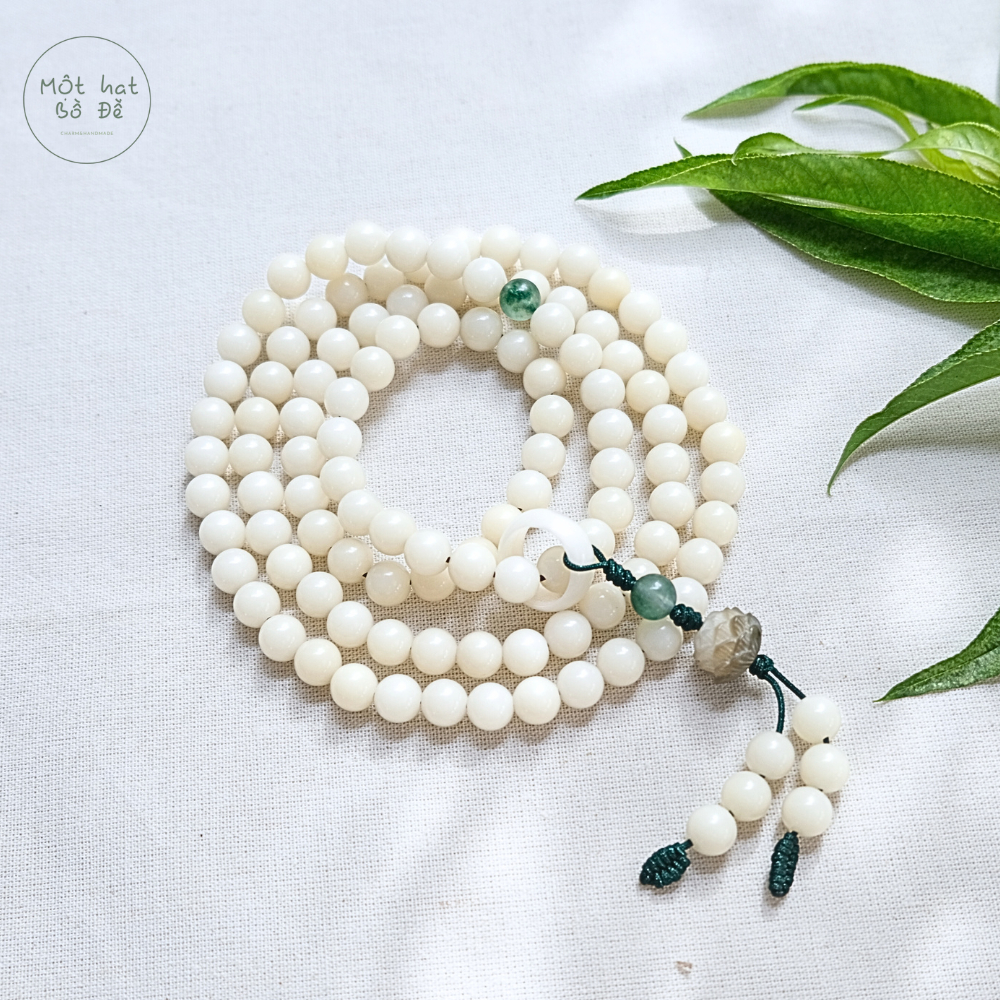 Chuỗi hạt bồ đề 108 hạt 8mm Bồ đề Lục Liên - Một hạt Bồ Đề - Chuỗi hạt niệm Phật bồ đề
