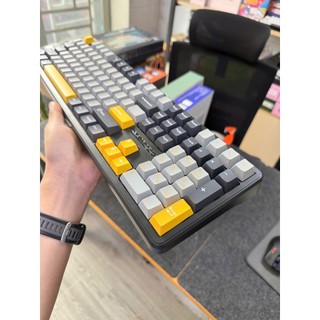 HỎA TỐC] Bàn phím cơ không dây Văn phòng AULA F108 - Black and Gold (Hot-swap | 3-Mode)- Maxpinggear