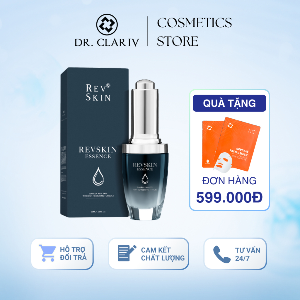 Serum Cấp Ẩm REVSKIN Essence Giúp Da Trắng Sáng, Mịn Màng Tự Nhiên 30ml