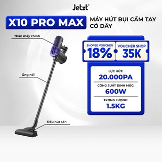  Máy hút bụi cầm tay có dây JETZT X10 PRO lực hút 20.000Pa 